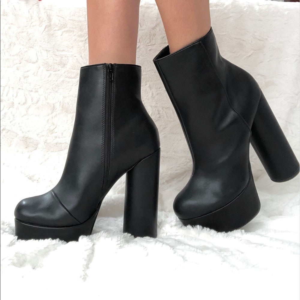 NWOT ASOS Shoes Vegan Leather Platform Boo…